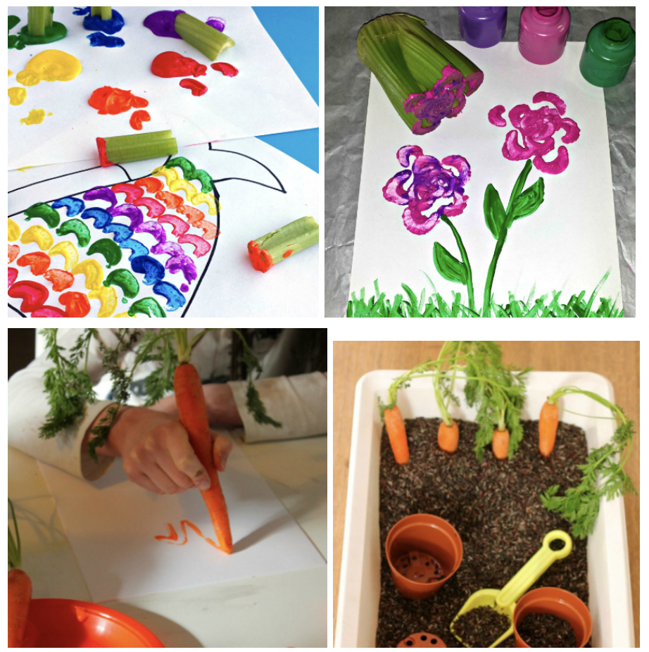 Vegetable Painting and Sensory Tubs! project image